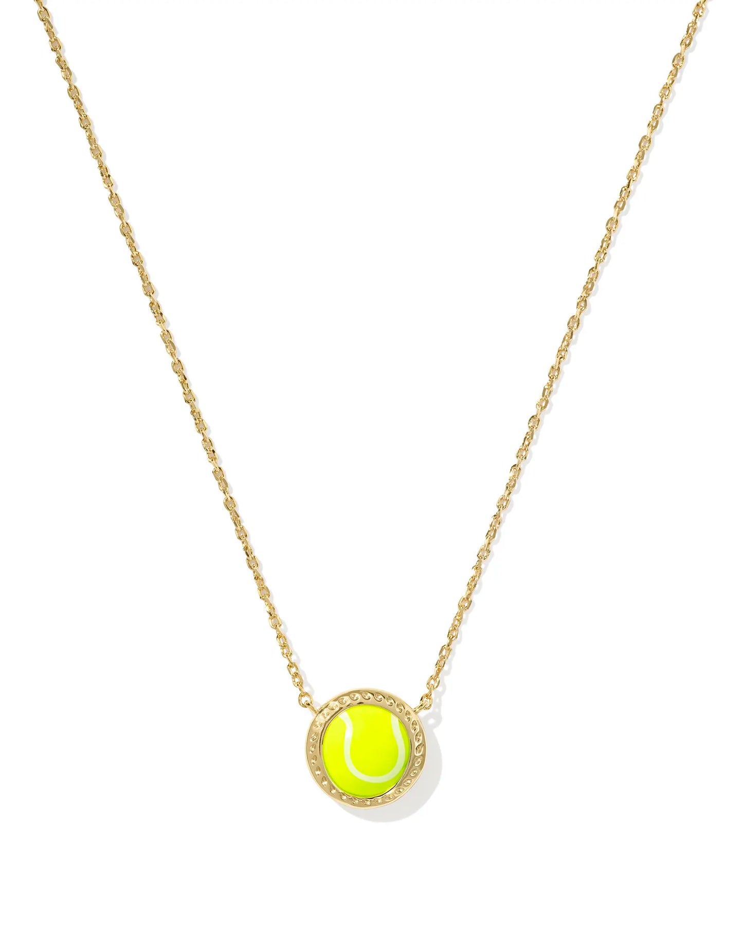 TENNIS SHORT PENDANT NECKLACE in Gold