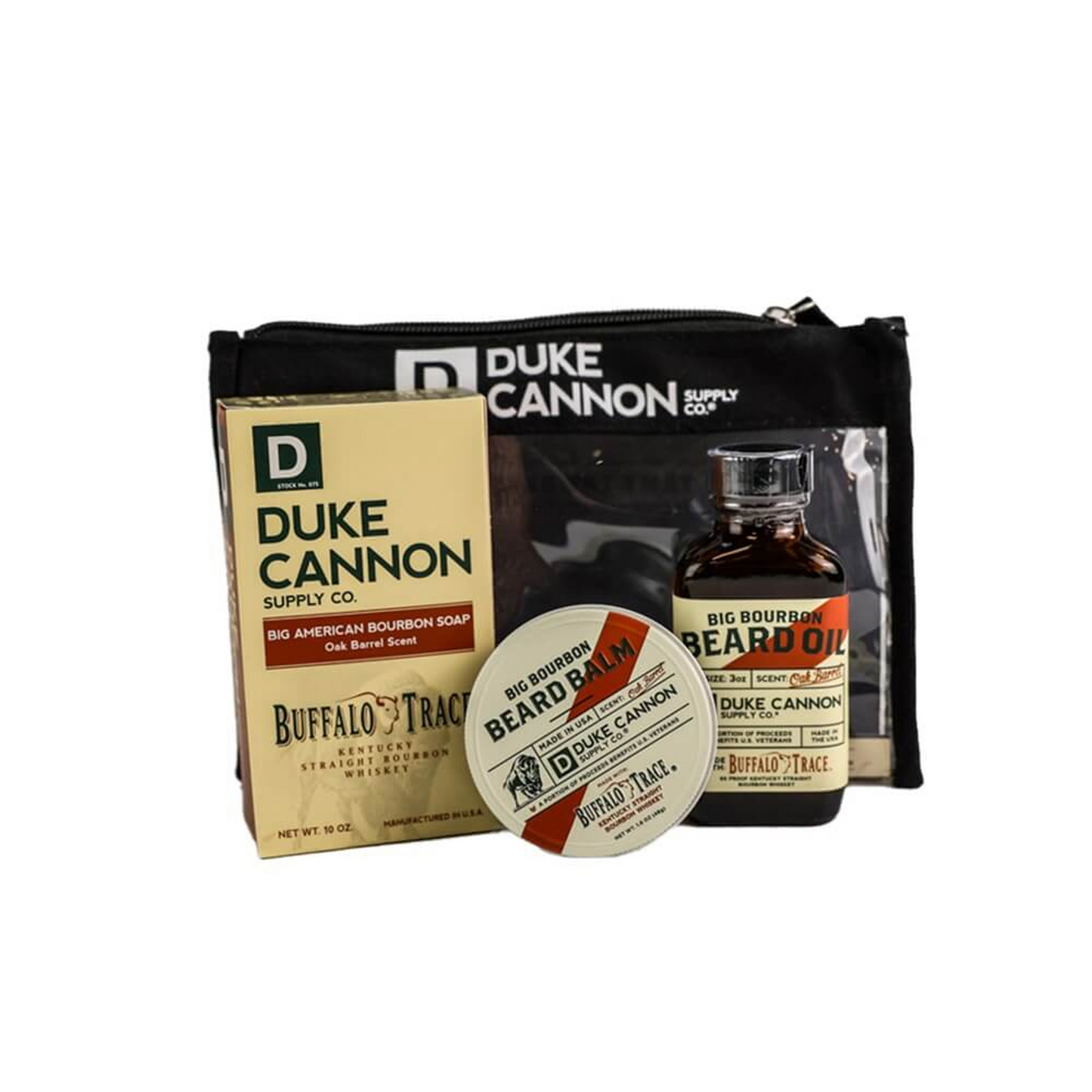 Big Bourbon Beard Set with Travel Case