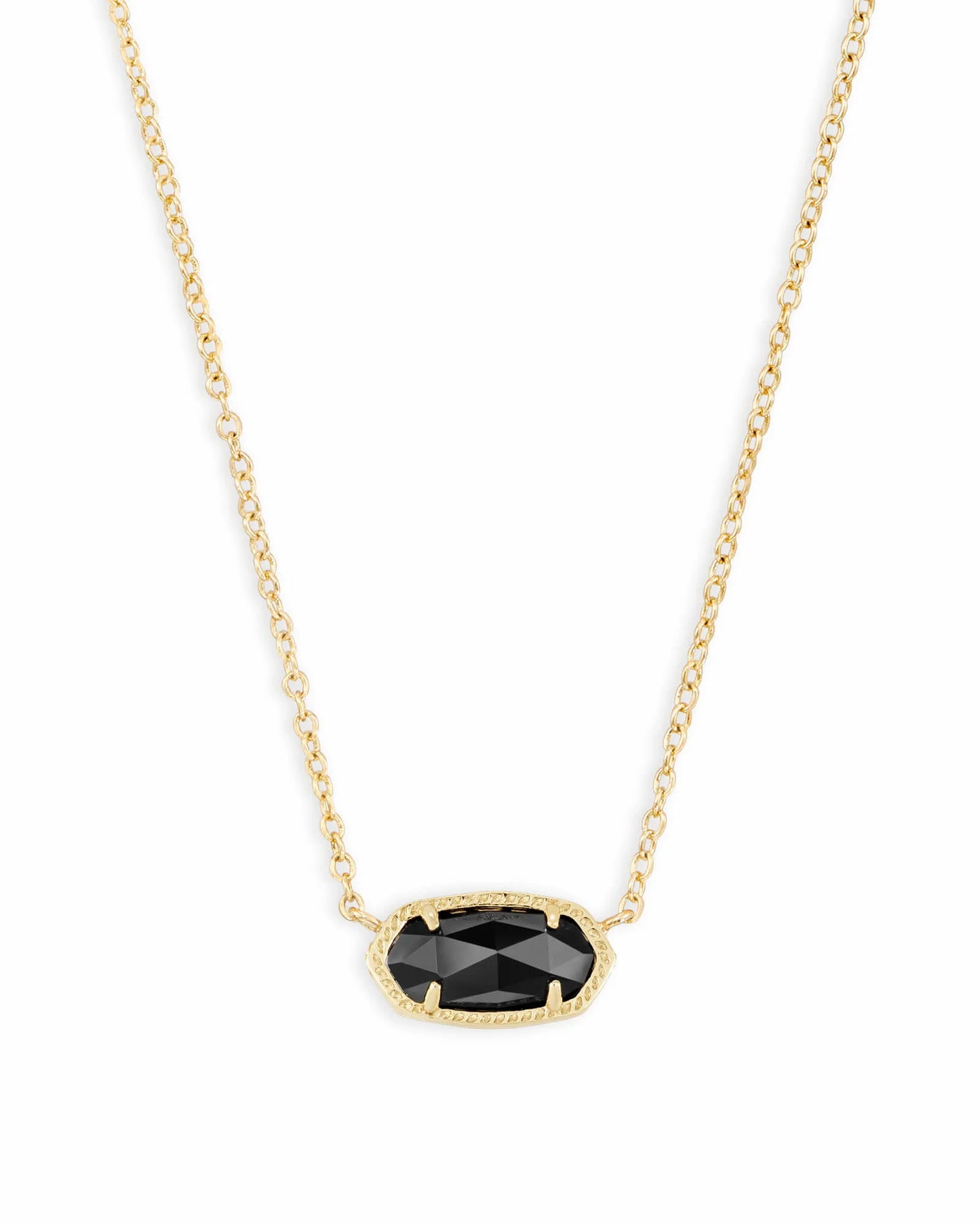 ELISA SHORT PENDANT NECKLACE in GOLD BLACK
