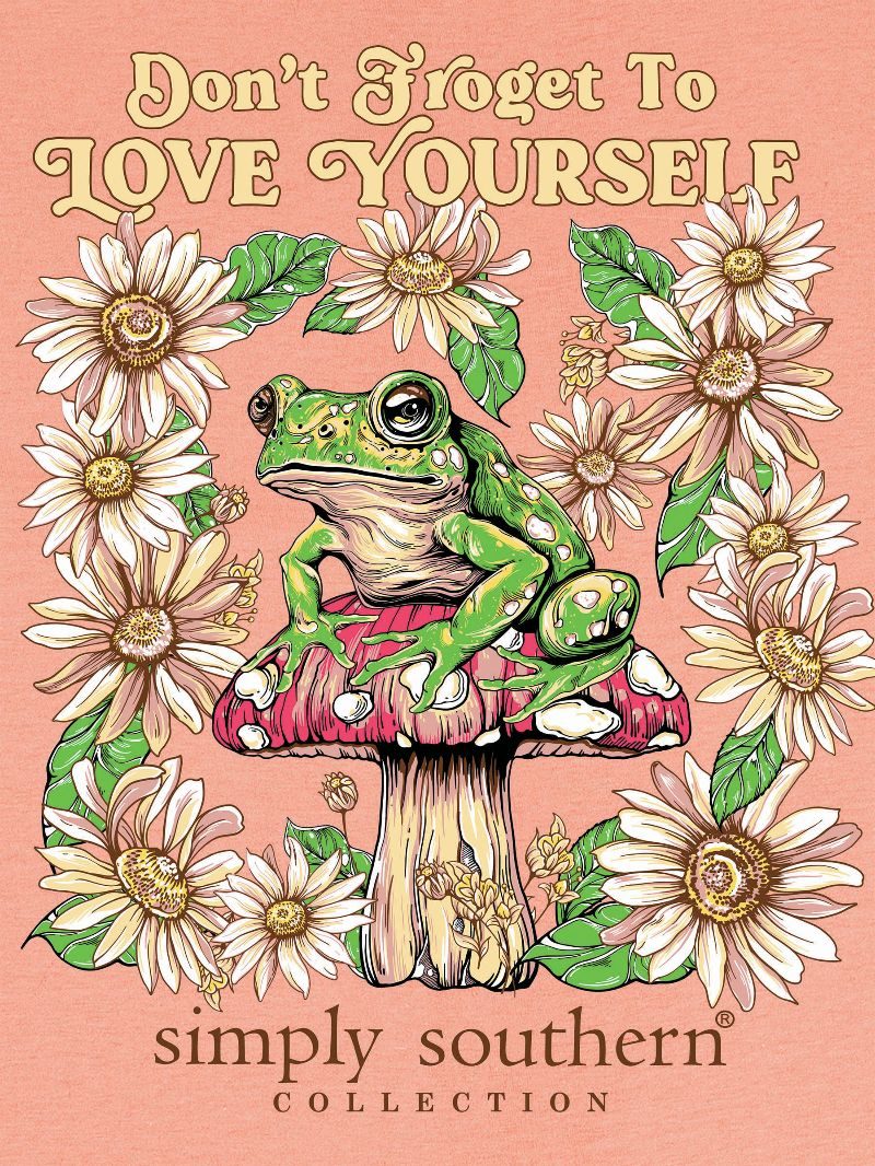 Simply Southern FROG t-shirt in PEACH