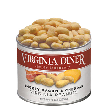 Virginia Diner Smokey Bacon & Cheddar Virginia Peanuts  9oz Can