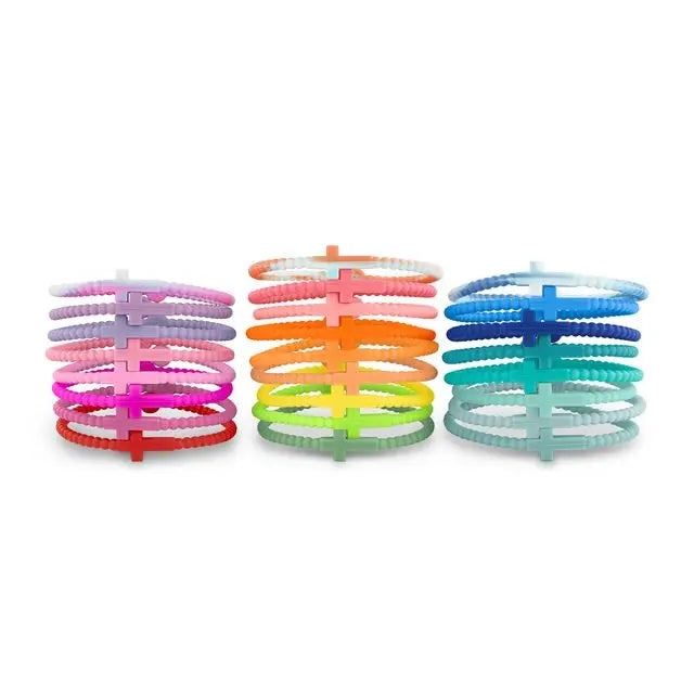 SILICONE JESUS BRACELETS PACK OF 5 Small