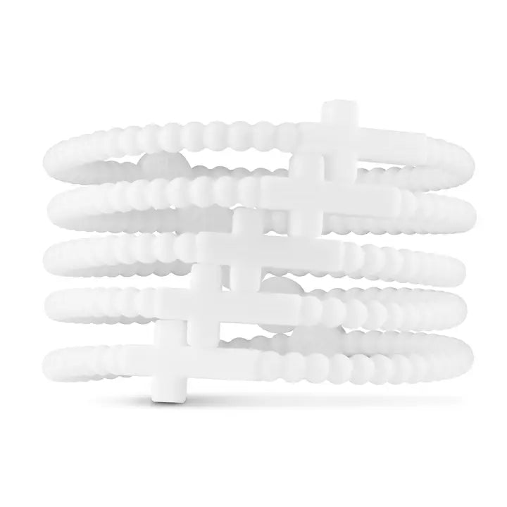 SILICONE JESUS BRACELETS PACK OF 5 MEDIUM