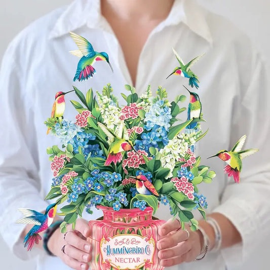 Hummingbird Oasis Pop-Up Greeting Cards