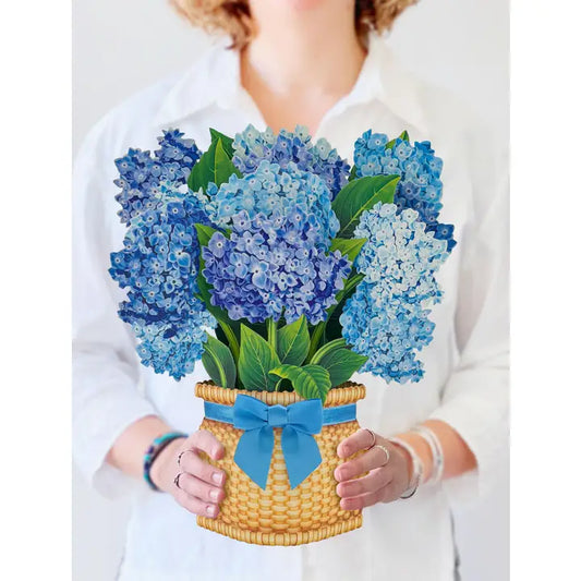 Nantucket Hydrangeas Pop-Up Greeting Card