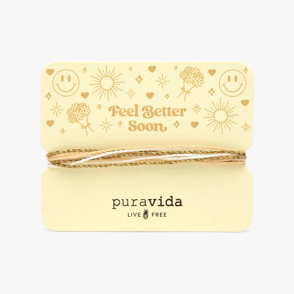 Pura Vida Feel Better Soon Bracelet Card