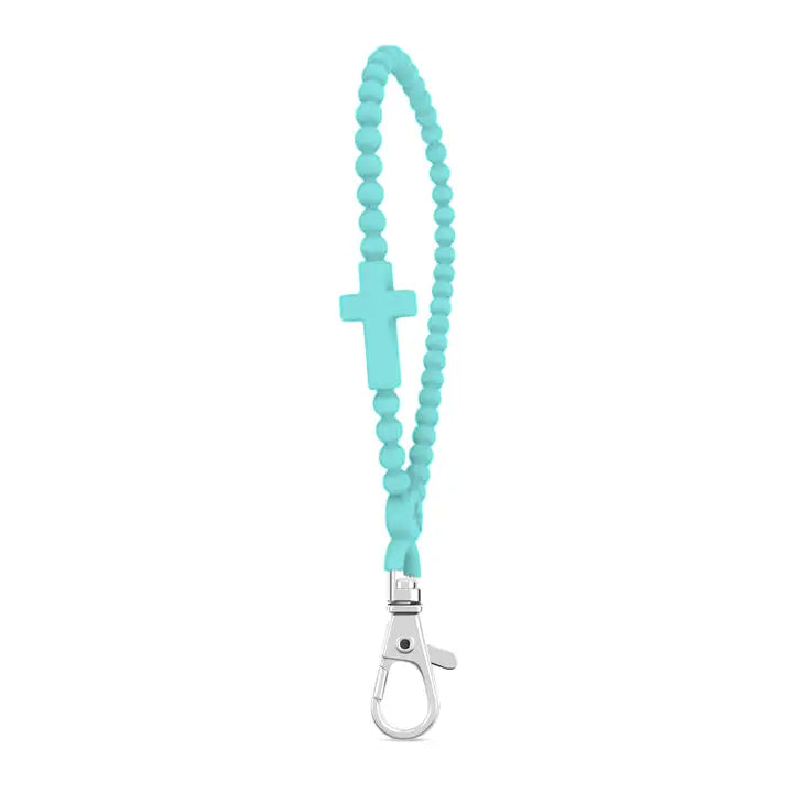SILICONE JESUS WRISTLET KEYCHAIN