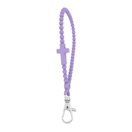 SILICONE JESUS WRISTLET KEYCHAIN