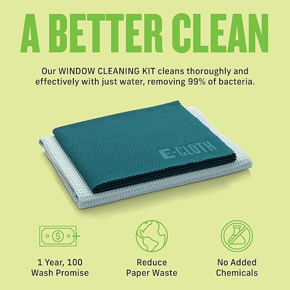 E-CLOTH WINDOW CLEANING KIT 2 CLOTHS