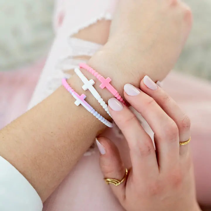 SILICONE JESUS BRACELETS PACK OF 5 Small
