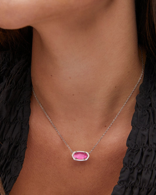 ELISA SHORT PENDANT NECKLACE in GOLD AZALEA ILLUSION