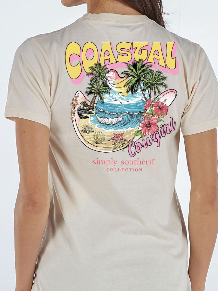 Simply Southern COASTAL COWGIRL T-Shirt in WISP