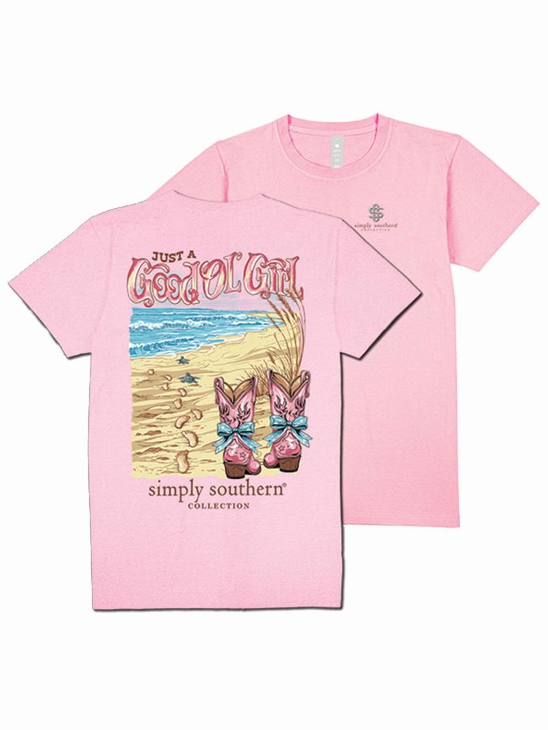 Simply Southern JUST t-shirt in FNCYCNDY