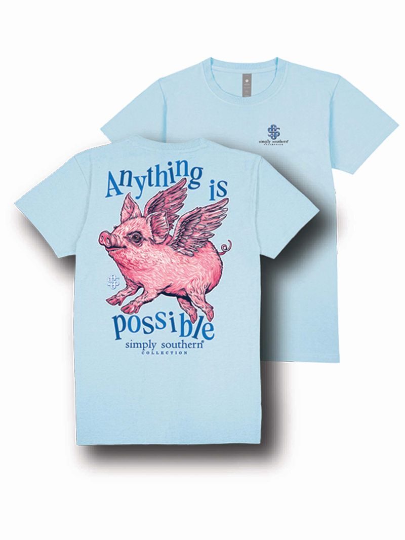 Simply Southern -PIG-  t-shirt in ICE