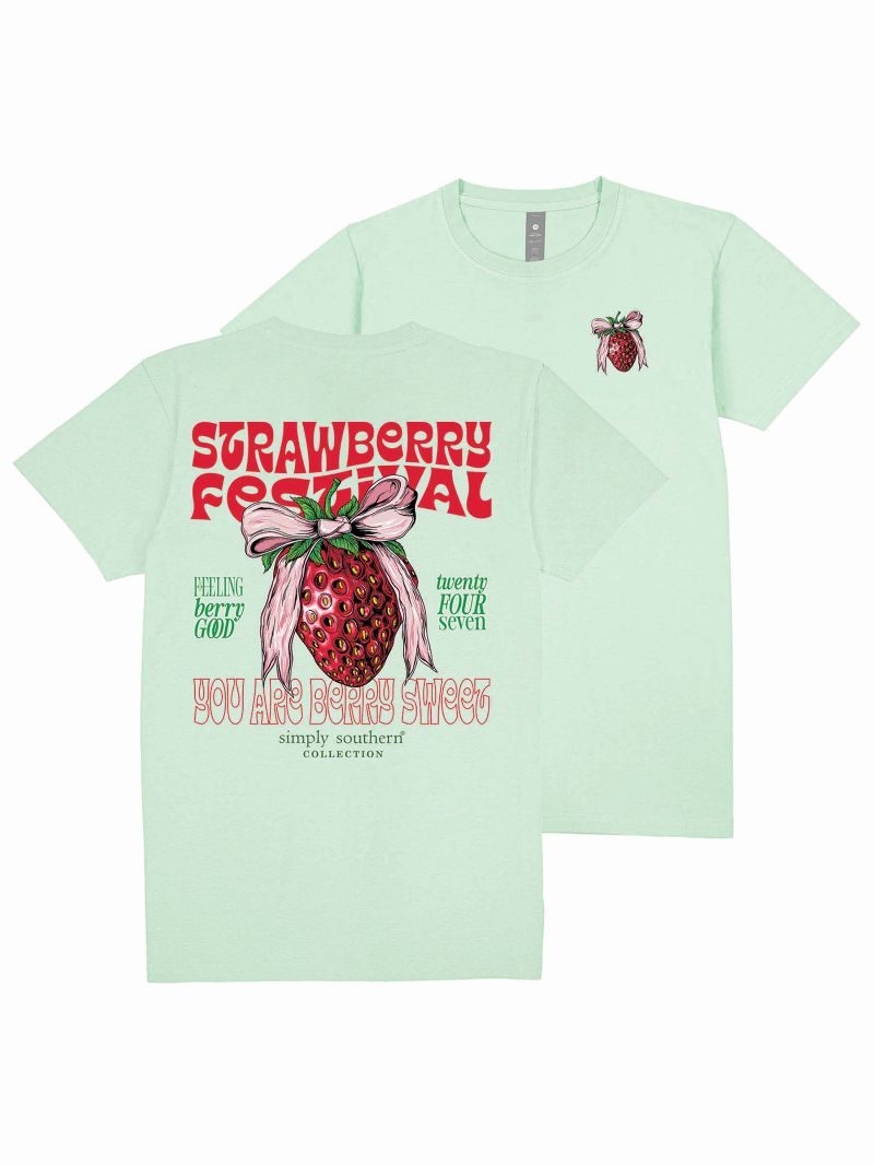 Simply Southern -STRAWBERRY  t-shirt in-MINT