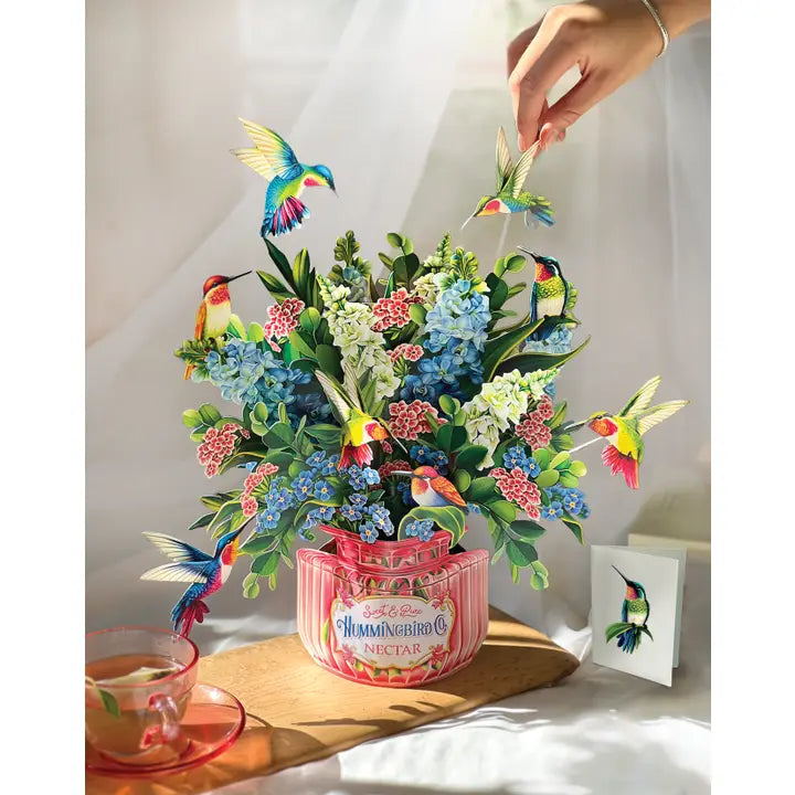 Hummingbird Oasis Pop-Up Greeting Cards