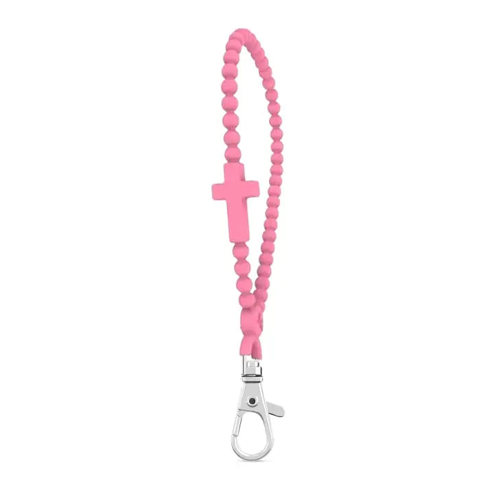 SILICONE JESUS WRISTLET KEYCHAIN