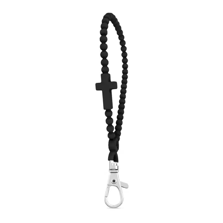 SILICONE JESUS WRISTLET KEYCHAIN