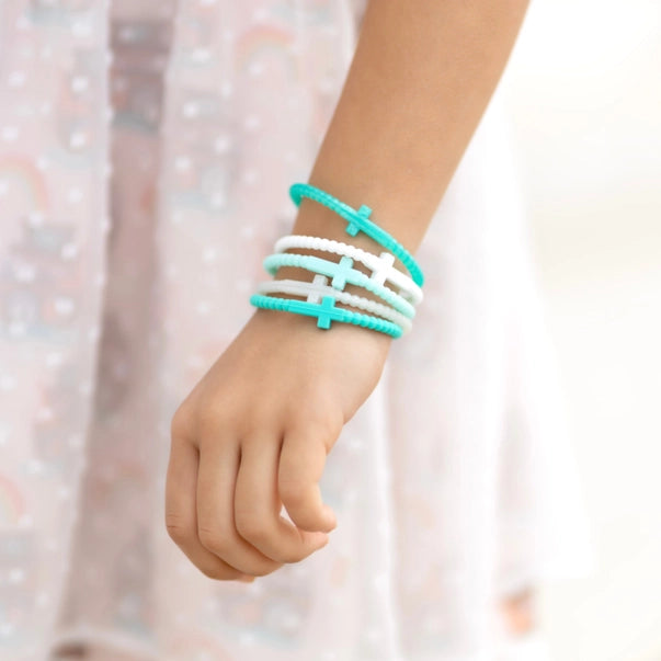SILICONE JESUS BRACELETS PACK OF 5 MEDIUM