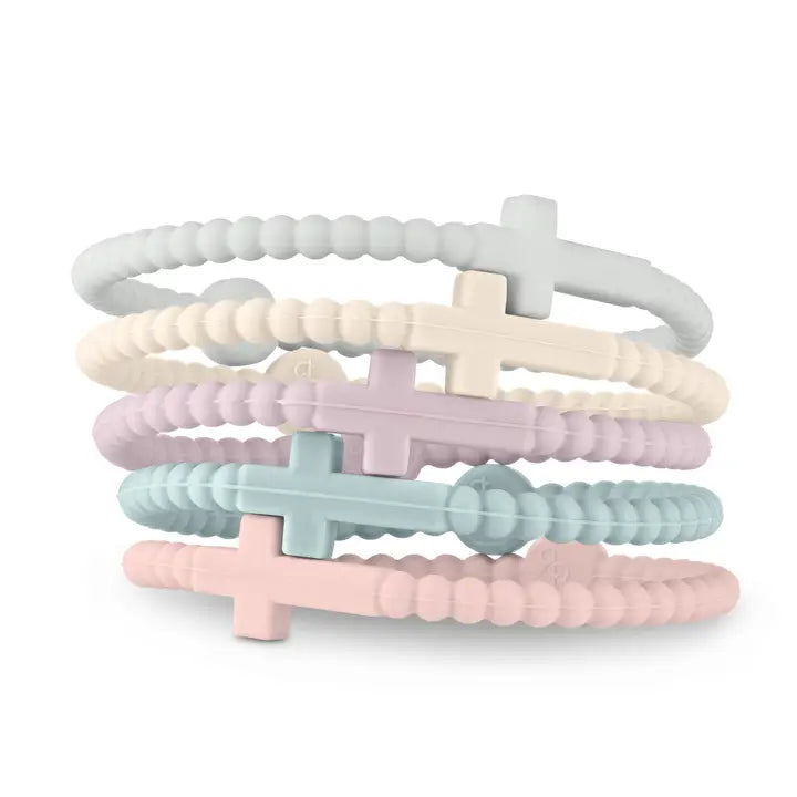 SILICONE JESUS BRACELETS PACK OF 5 MEDIUM