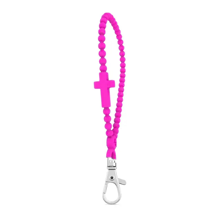SILICONE JESUS WRISTLET KEYCHAIN
