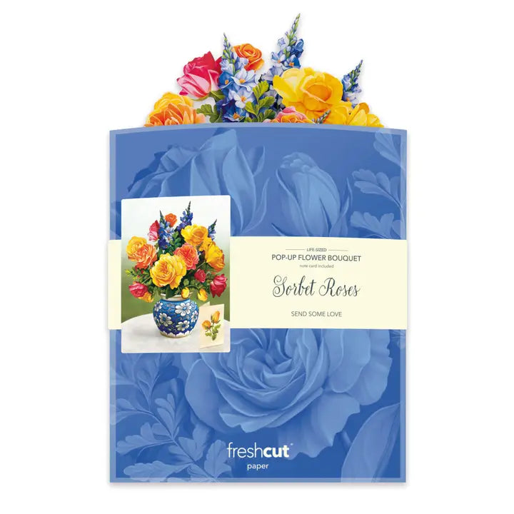 Sorbet Roses Pop-Up Greeting Cards