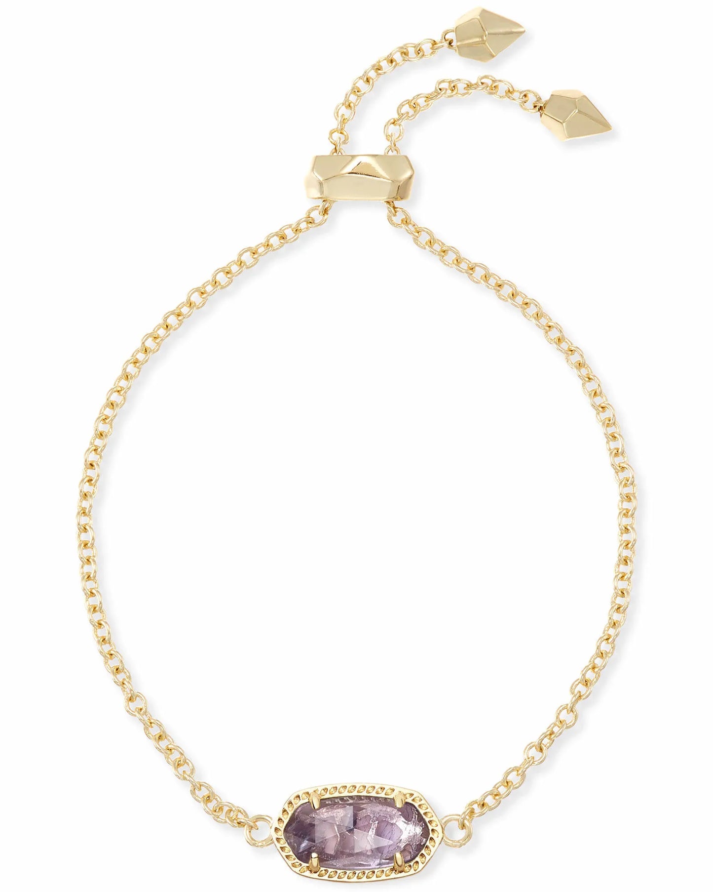 ELAINA DELICATE CHAIN BRACELET in GOLD PURPLE AMETHYST