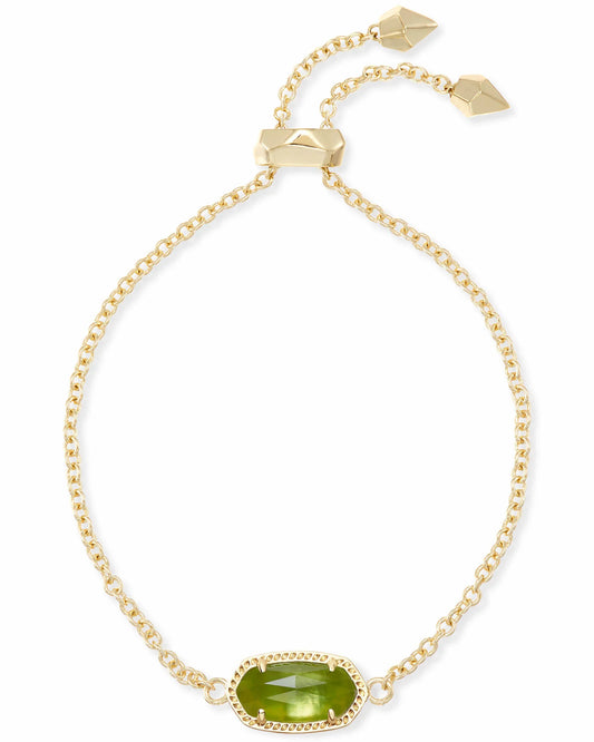 ELAINA DELICATE CHAIN BRACELET in GOLD PERIDOT ILLUSION