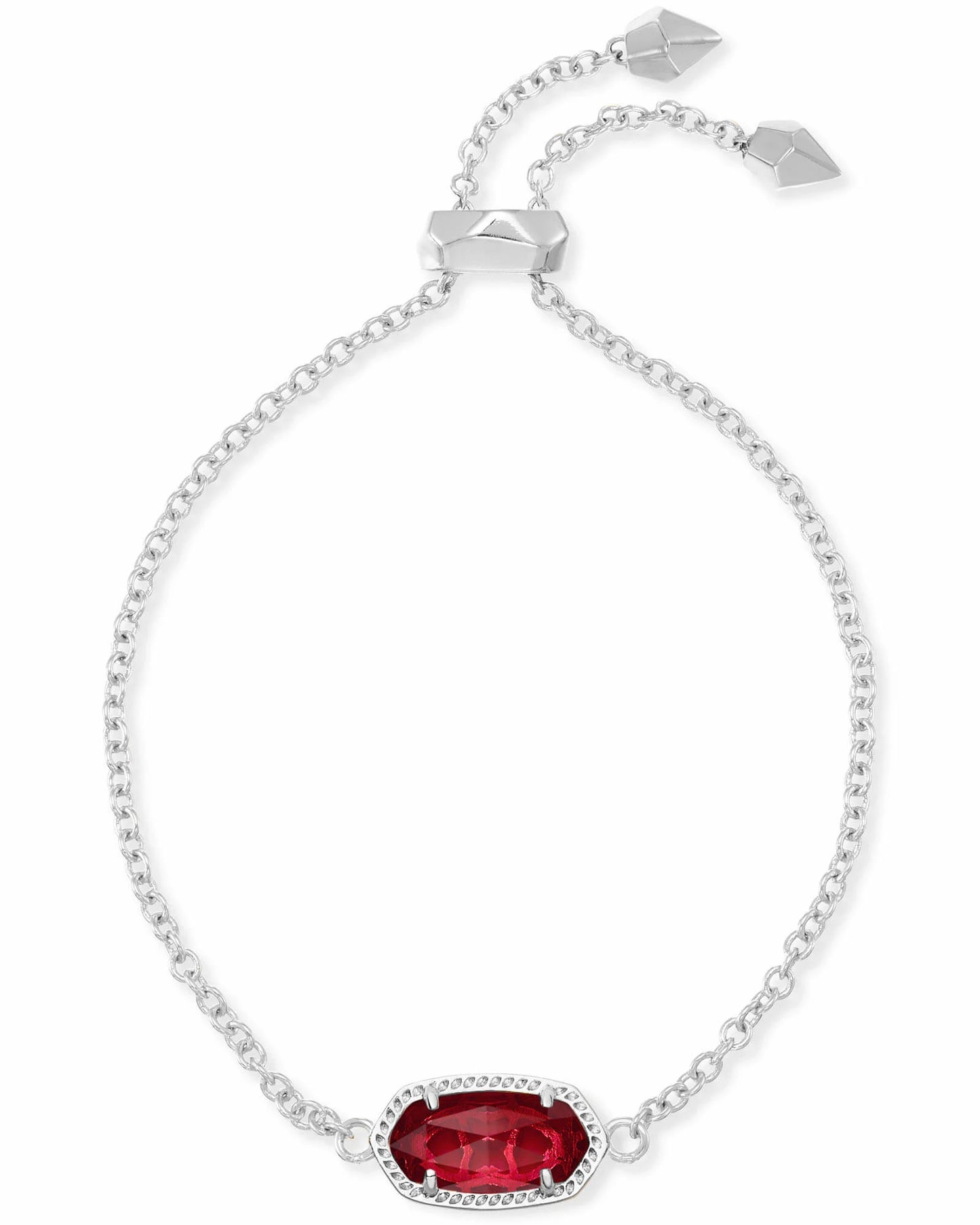 ELAINA DELICATE CHAIN BRACELET in RHODIUM CLEAR BERRY