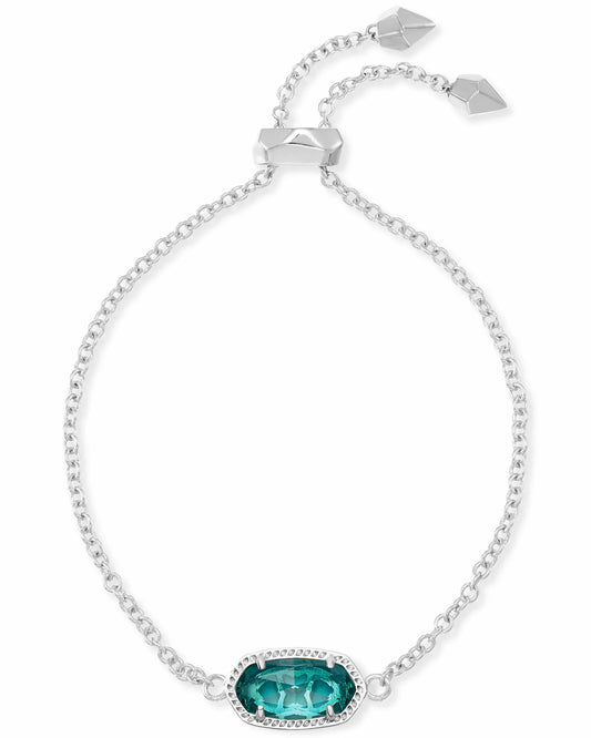ELAINA DELICATE CHAIN BRACELET in RHODIUM LONDON BLUE