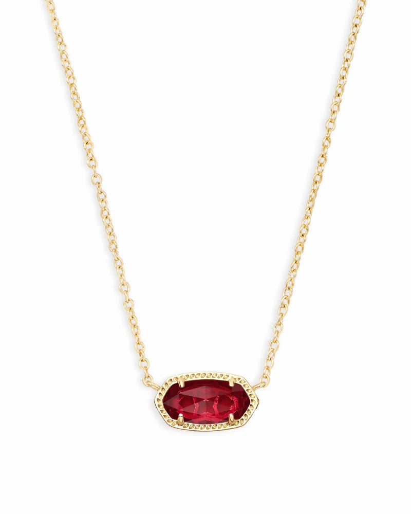 ELISA SHORT PENDANT NECKLACE in GOLD CLEAR BERRY