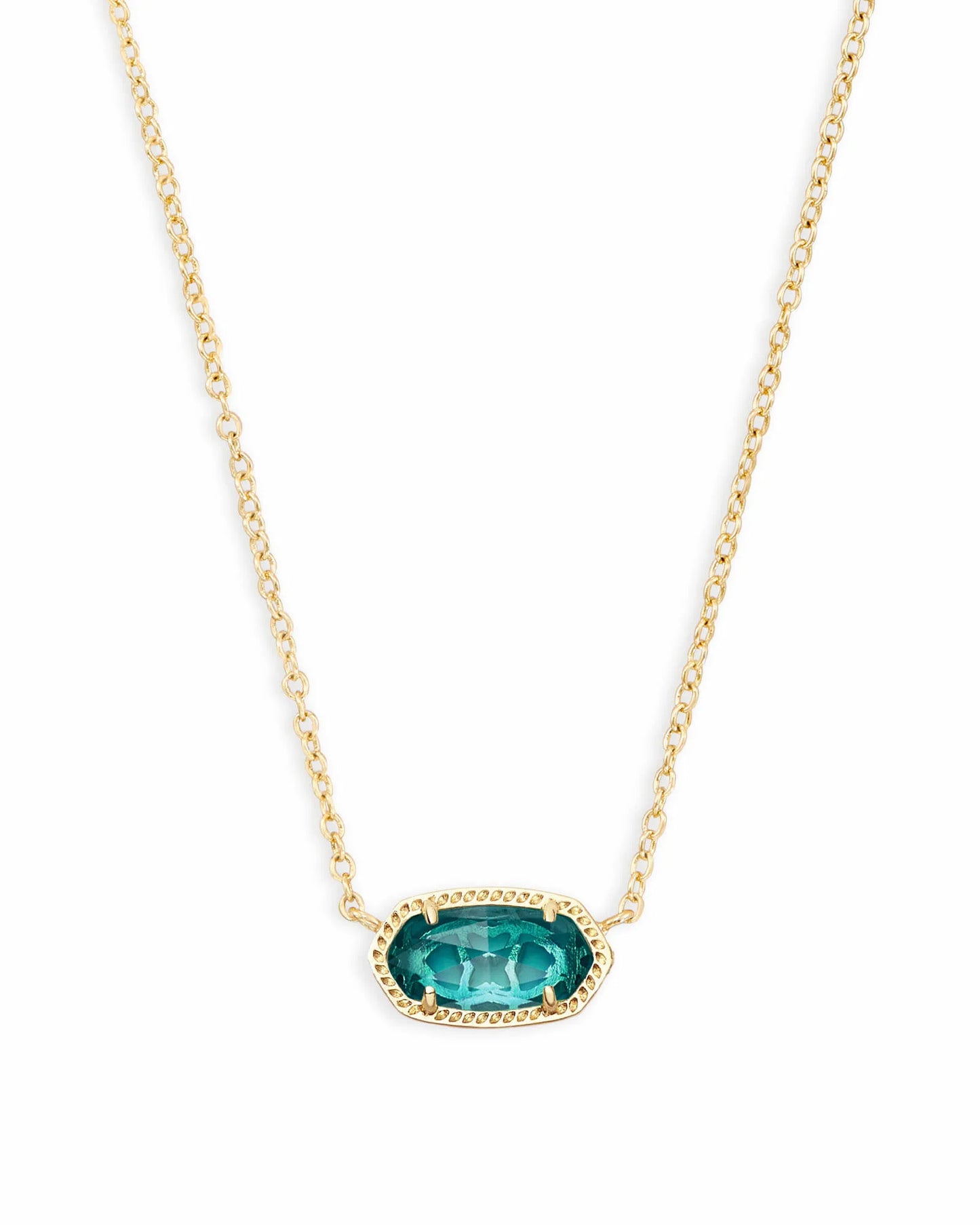 ELISA SHORT PENDANT NECKLACE in GOLD LONDON BLUE