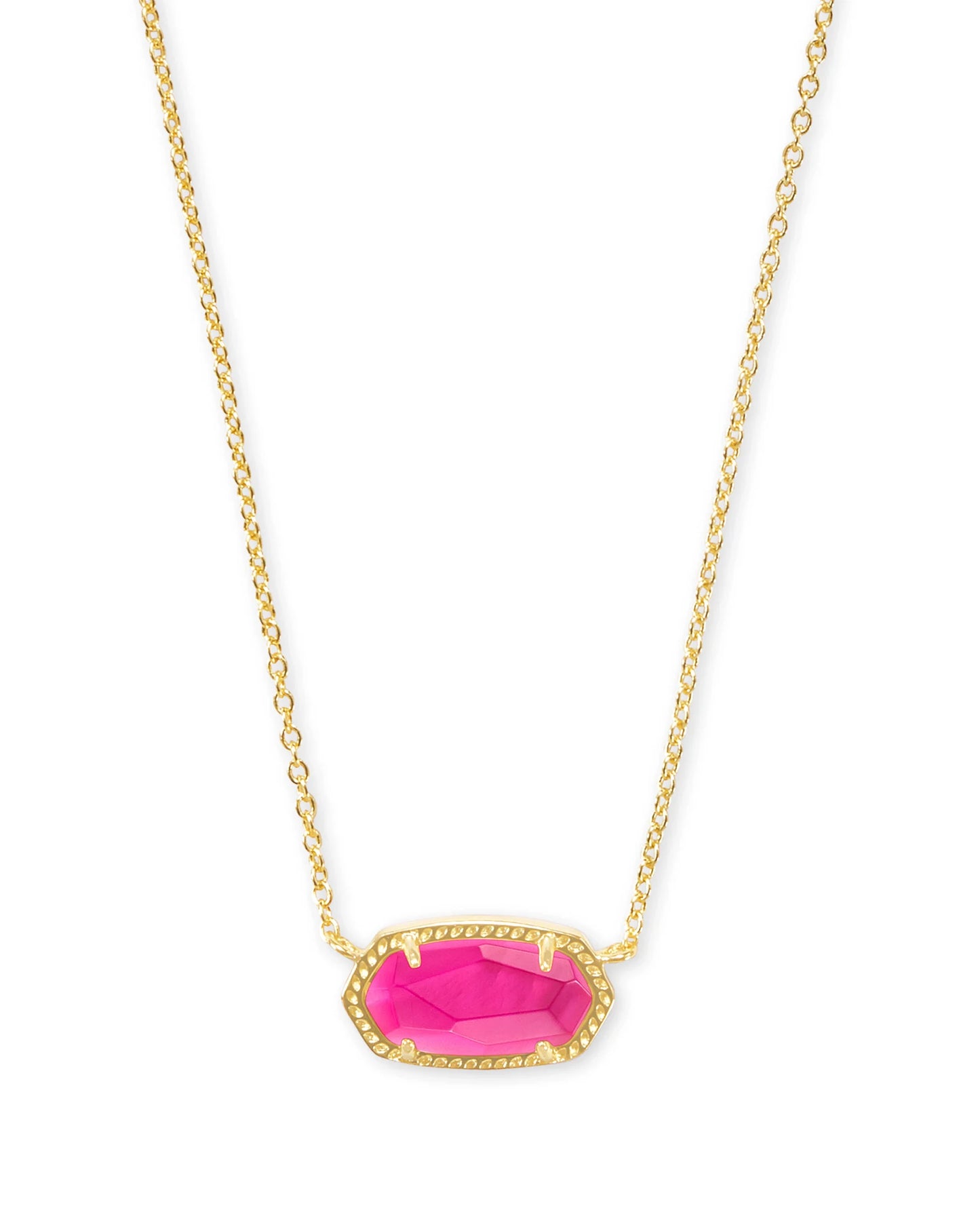 ELISA SHORT PENDANT NECKLACE in GOLD AZALEA ILLUSION