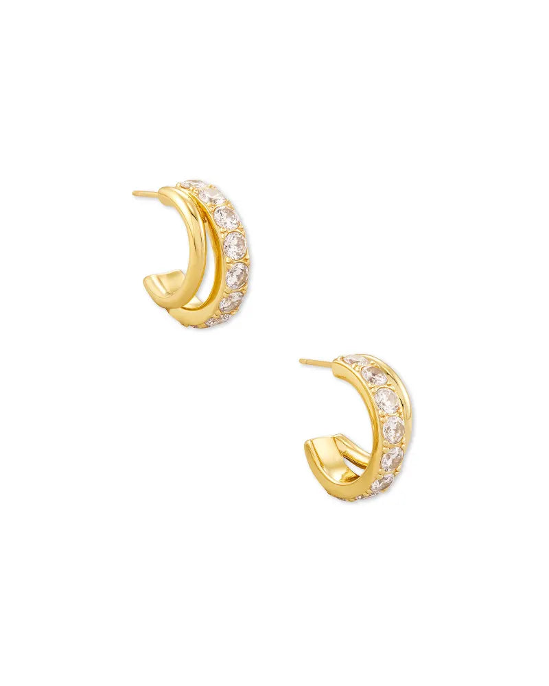 LIVY HUGGIE EARRINGS in GOLD METAL