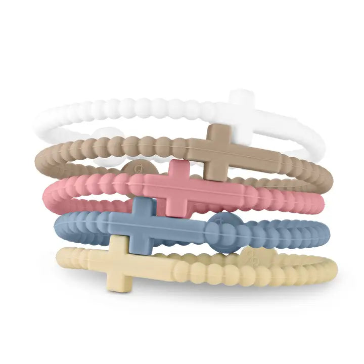 SILICONE JESUS BRACELETS PACK OF 5 MEDIUM