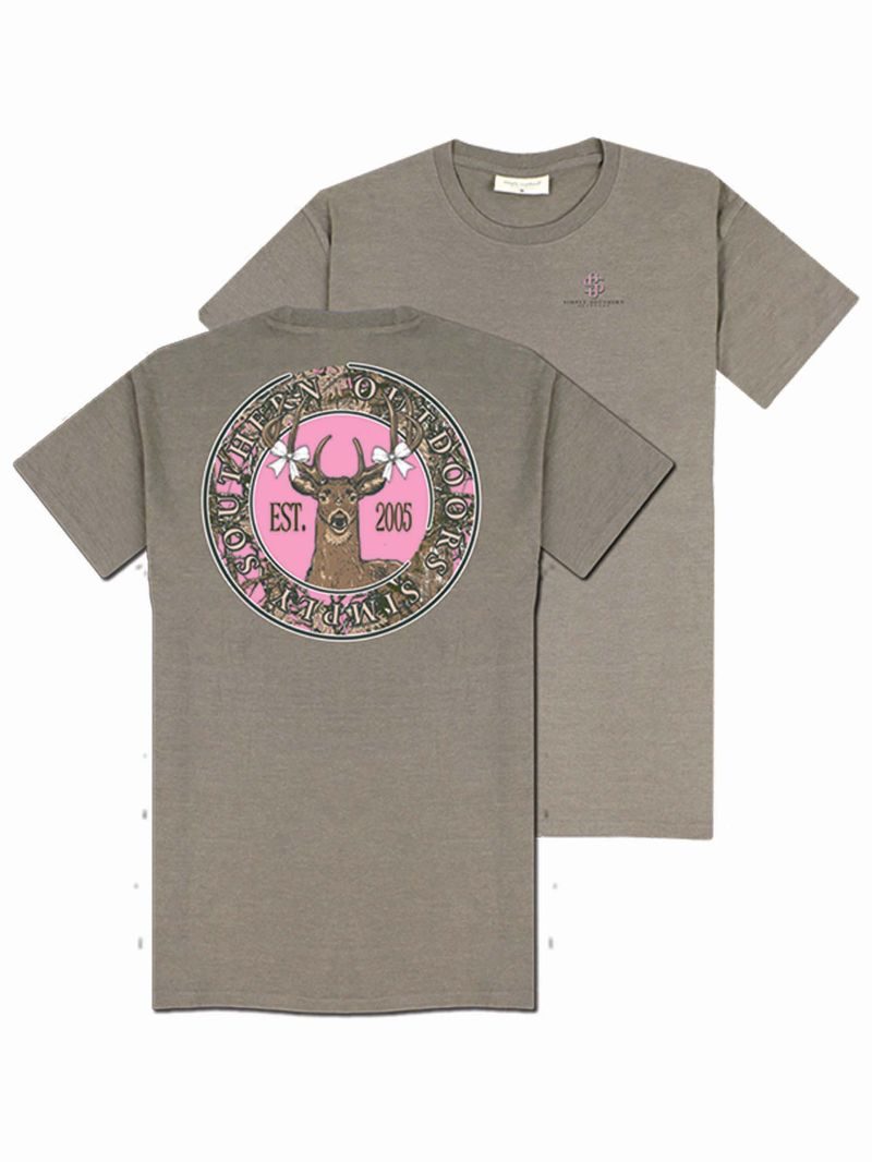 Simply Southern  DEER T-SHIRT in DESERTHTHR
