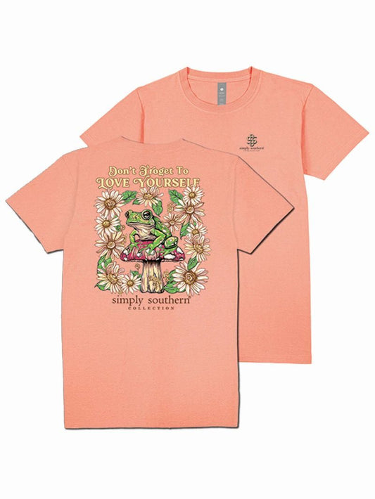 Simply Southern FROG t-shirt in PEACH