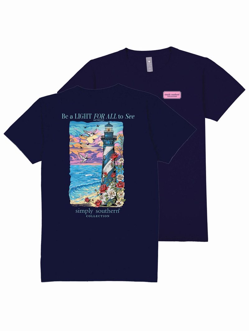 Simply Southern LIGHT t-shirt in NAVY