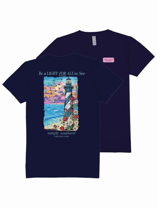 Simply Southern LIGHT t-shirt in NAVY