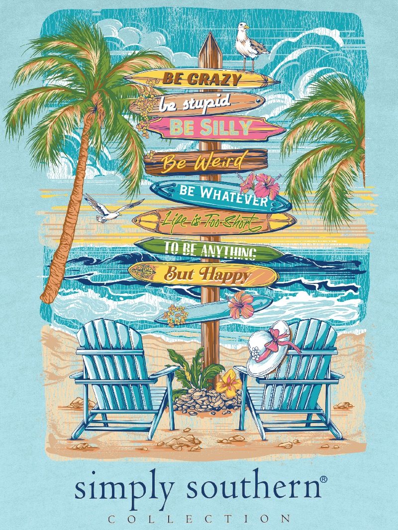 Simply Southern -SIGN-  t-shirt in WSHAQUA
