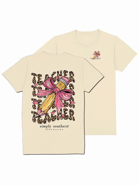 Simply Southern -TEACHER  t-shirt in-NATURAL