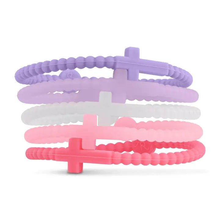 SILICONE JESUS BRACELETS PACK OF 5 MEDIUM