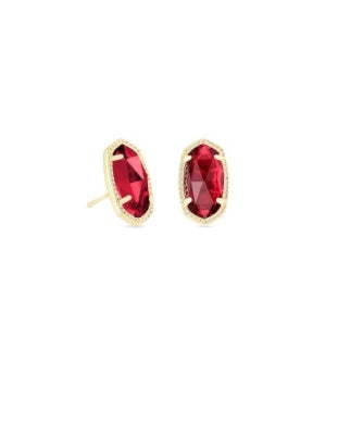 ELLIE STUD EARRINGS GOLD CLEAR BERRY