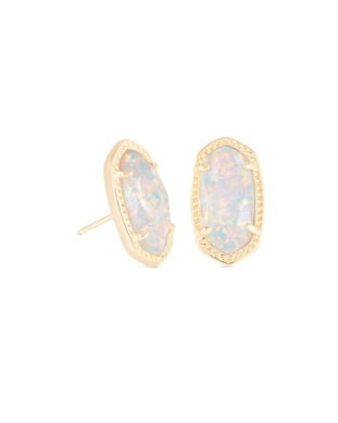 ELLIE STUD EARRINGS GOLD DICHROIC GLASS