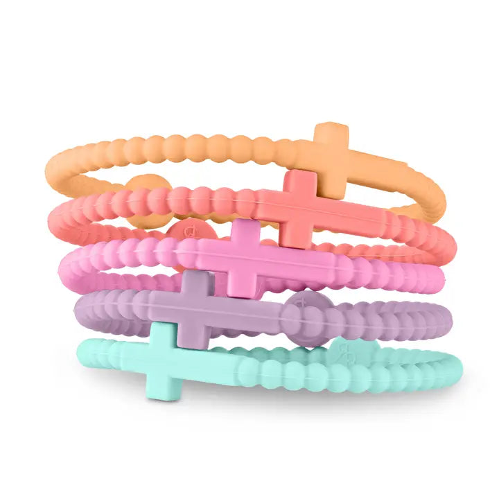 SILICONE JESUS BRACELETS PACK OF 5 Small
